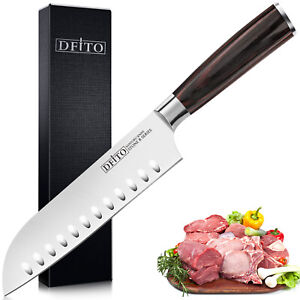 7â Santoku Knife Kitchen Knife German Stainless Steel Chef Knife Sharp Cleaver
