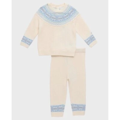 Polo Ralph Lauren Menino Fairisle Mistura de Lã Conjunto de Duas Peças Tamanho 18-24M - Imagem 1 de 4