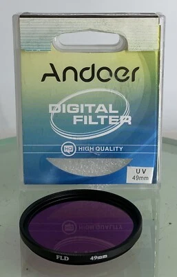 ANDOER CAMERA FILTER 49mmFLD PURPLE LENS PROTECTOR+CASE+CLEAN+GOOD CONDITION-540 - Image 1 of 2