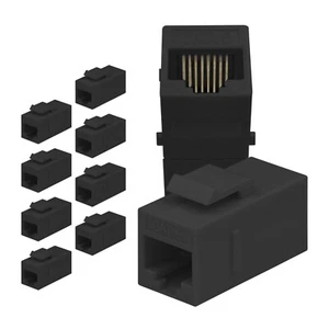 RJ45 Inline Coupler Cat7 Cat6 Cat5 Keystone Female Ethernet Connector 10 pcs - Picture 1 of 23