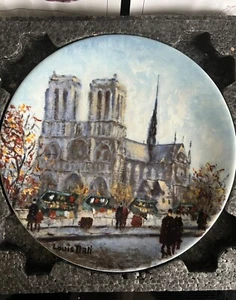 Henri D’arceau & Fils Limoges France La Cathedrale Notre-Dame Teller #BW398 mit Cer - Bild 1 von 11