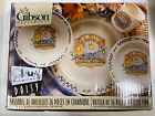 Vintage Gibson Stoneware Daisy Sunshine Seed Service for 4 New in Box!