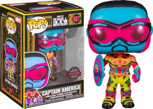 Funko POP! Marvel #987 Captain America - Blacklight - Special Edition - Picture 1 of 1
