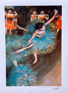 Edgar Degas GREEN DANCERS Limited Edition Giclee Art 17" x 13" - Picture 1 of 4