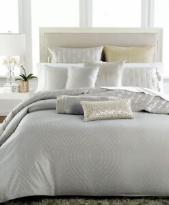 Hotel Collection FINEST SILVER LEAF Duvet Full/Queen NEW $530