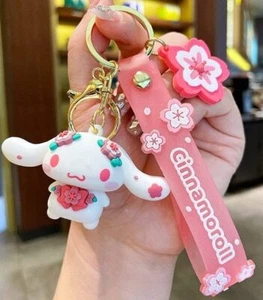 Sakura Cinnamoroll OR My Melody Key Ring Chain Lanyard - Picture 1 of 8