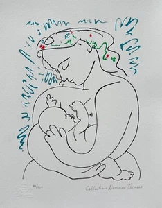 Pablo Picasso MATERNITY Estate Signed Limited Edition Giclee Art 16" x 12" - Picture 1 of 7