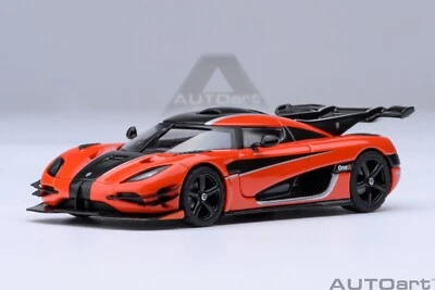1/64 Koenigsegg One:1 Lava Orange Diecast Model Car By AUTOart 20044 - Image 1 of 4