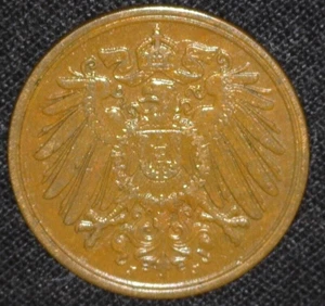 GERMANY 1895-J PFENNIG EMPIRE KM10 ABOUT UNCIRCULATED ~FCS-51 - Picture 1 of 2