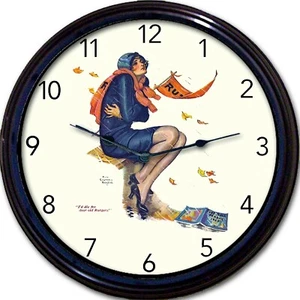 "Reloj de pared de fútbol americano vintage de la Universidad de Rutgers nuevo Brunswick NJ nuevo 10" - Imagen 1 de 1