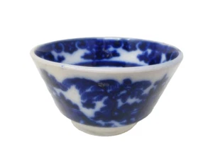 Flow blaue Schüssel - Tempel - Bäume - 2-3/4" hoch - 5" Durchmesser - Vintage - Bild 1 von 15