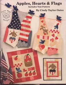 Apples, Hearts & Flags ~ Includes Vest Pattern ~ by Cindy Taylor Oates - Picture 1 of 2