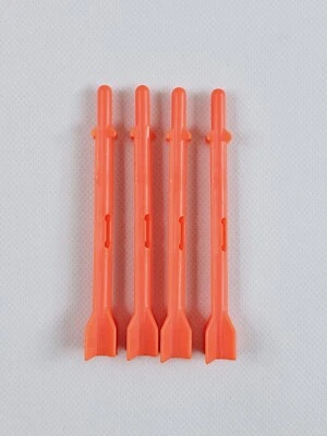 GI Joe Cobra Mobile Command Center Long Orange Missile Rocket Part Lot Of 4 - Image 1 of 4