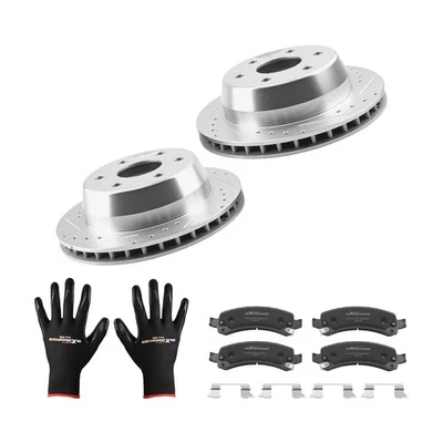 Juego de rotores de freno traseros perforados de 13" + pastillas para Chevrolet Suburban 1500 2002-2006 Foto 1 de 4