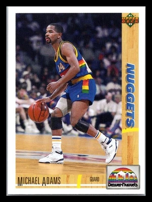 1991-92 Upper Deck #43 Michael Adams Denver Nuggets - Image 1 of 2