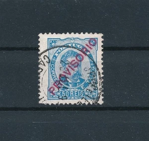 PORTUGAL (1893) KING LUIZ #85 USED; 50R PROVISORIO RED OVPT; SOUND ASFB - Bild 1 von 2
