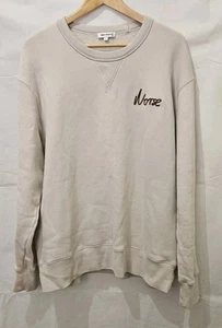 Norse Projects Arne Chain Stitch Logo Beige Sweater Men's Size Large EC - Picture 1 of 6