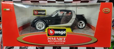 NEW Burago Diamond Coll. 1/18 MCC Smart Roadster Diecast Black Removable Top - Image 1 of 3