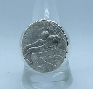 ANELLO PISCATORIO BENEDICT XVI 925 STERLING SILVER PISCATORIUS RING SAINT PETER - Picture 1 of 7