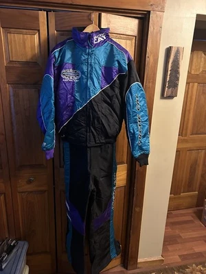 Vintage Arctic Cat Snowmobile Racing Jacket With Removable Fleece & Matching Bib - Image 1 of 4