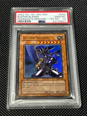 YUGIOH PSA 10 2002 Buster Blader PSV-050 Ultra Rare 1st Edition *0847 - Image 1 of 2