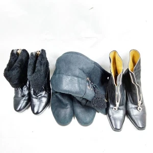 Juego de 3 zapatos Yves Saint Laurent Jimmy Choo cuero negro 1565898 - Imagen 1 de 11