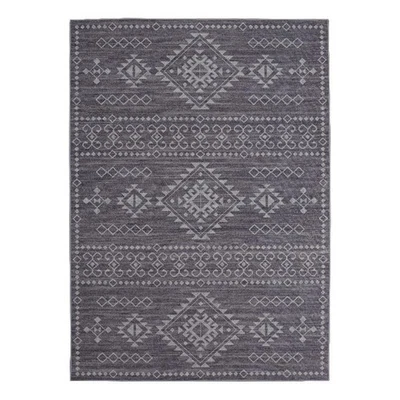 Linon Dillon Igor Grey and Ivory 3' X 5' Accent Rug - Image 1 of 4