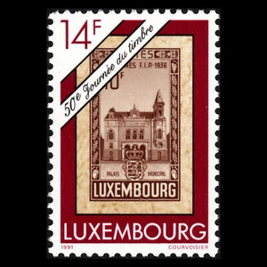 Luxembourg 1991 - 50th Anniversary of Stamp Day - Sc 859 MNH - Picture 1 of 2