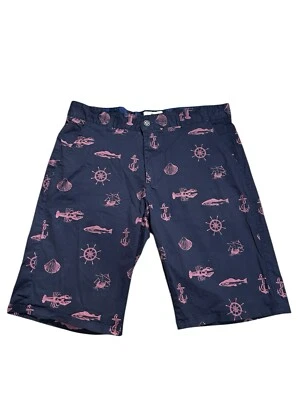 Ditch Plains Printed Costal Nautical Navy Shorts US 36 - Image 1 of 3