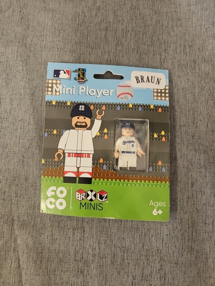 NUEVO FOCO Mini Figura Jugador BRXLZ #8 Ryan Braun Milwaukee Brewers MLB Foto 1 de 4