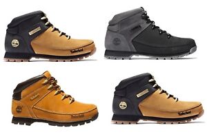 Timberland Men's Euro Sprint Leather Hiker Boots Wheat  Black Gray A1NHJ
