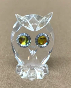Feathered Beauty Mini Owl Swarovski Crystal Glass 10014 Figurine - Picture 1 of 3