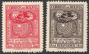 1950 Bolivia SC# C138-C139 - UN Type of Regular Issue - M-NH - Picture 1 of 1