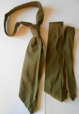 2ww  British army original old stock khaki green neck tie  approx 3 foot  117cm  - Image 1 of 4