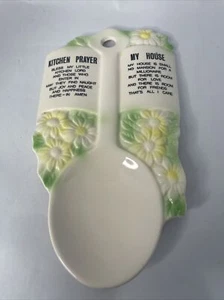 1960 Japan PA Brinn’s Porcealin Wall Hanger Spoon Rest Kitchen Prayer My House - Picture 1 of 5