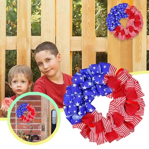 Independence Day Wreath Rattan Home Decoration Pendant Friendly And - Picture 1 of 6
