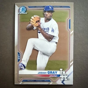 Josiah Gray 2021 Bowman Chrome Mojo Prospects RC MINT LA Dodgers Rookie Jersey💙 - Picture 1 of 4