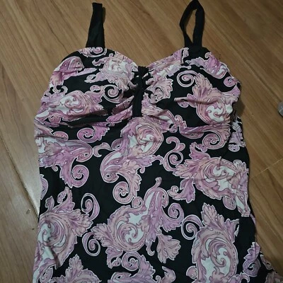 Traje de baño Tankini estampado geométrico Merona para mujer talla grande 25W Foto 1 de 2