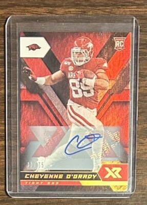 Cheyenne O’Grady Autograph Auto RC Rookie #11/75 2020 #20 Panini Arkansas - Image 1 of 2