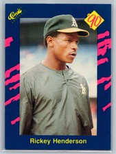 1990 Classic Blue #37 Rickey Henderson NM