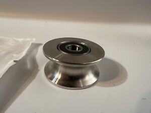 V Groove Stainless Steel Silent Pulley 600lb Silver Tone