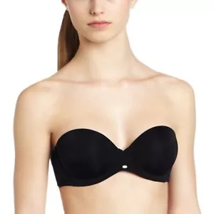 Calvin Klein Women's Naked Glamour Strapless Push Up Bra,Black,32C - Picture 1 of 3