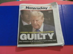 'DONALD TRUMP TRIAL' "GUILTY ON ALL COUNTS" NEWSDAY 5/31/24 - Bild 1 von 2