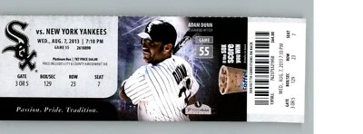New York Yankees vs Chicago White Sox 8/7/2013 Full Ticket  - Image 1 of 2