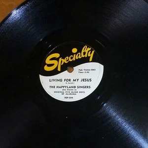 Happyland Singers & Five Blind Boys GOSPEL Living For My Jesus SPECIALTY  g 2238 - Picture 1 of 2