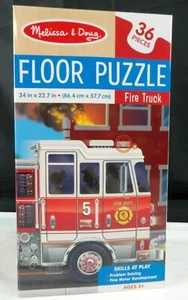 Melissa & Doug Bodenpuzzle 36 Teile Feuerwehrauto 34" x 22,7" Alter 3+ - Bild 1 von 5