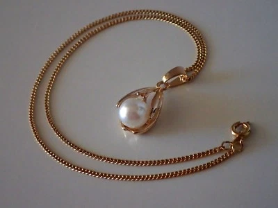 Halsschmuck Kette mit Anhänger Perle - Bild 1 von 4