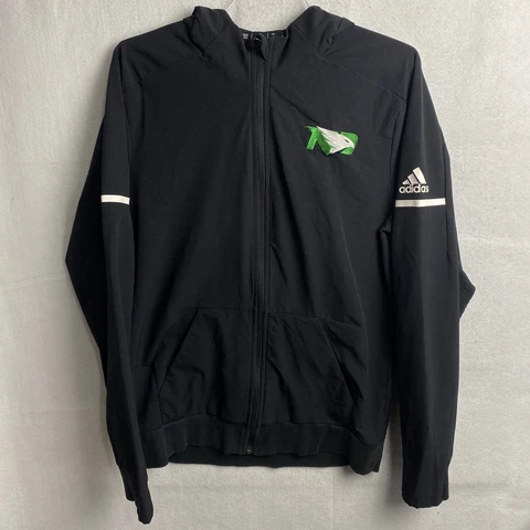 Adidas Fighting Hawks North Dakota UND Jacket Black Windbreaker Men's Size M Cover