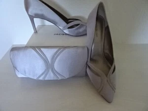 JACQUES VERT SUEDE TRIM SHOES & MATCHING BAG -MID GREY SIZE 8 -NEW - Picture 1 of 1
