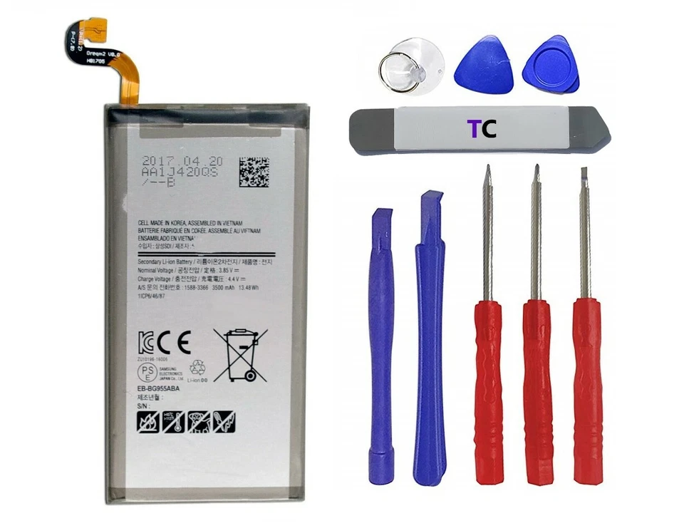 Batería de repuesto original Samsung Galaxy S8 Plus 3500mAh G955U G955F + Herramientas Foto 1 de 2